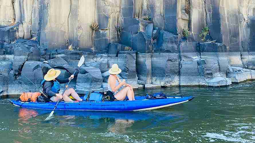 Boats on the John Day River in Central Oregon
